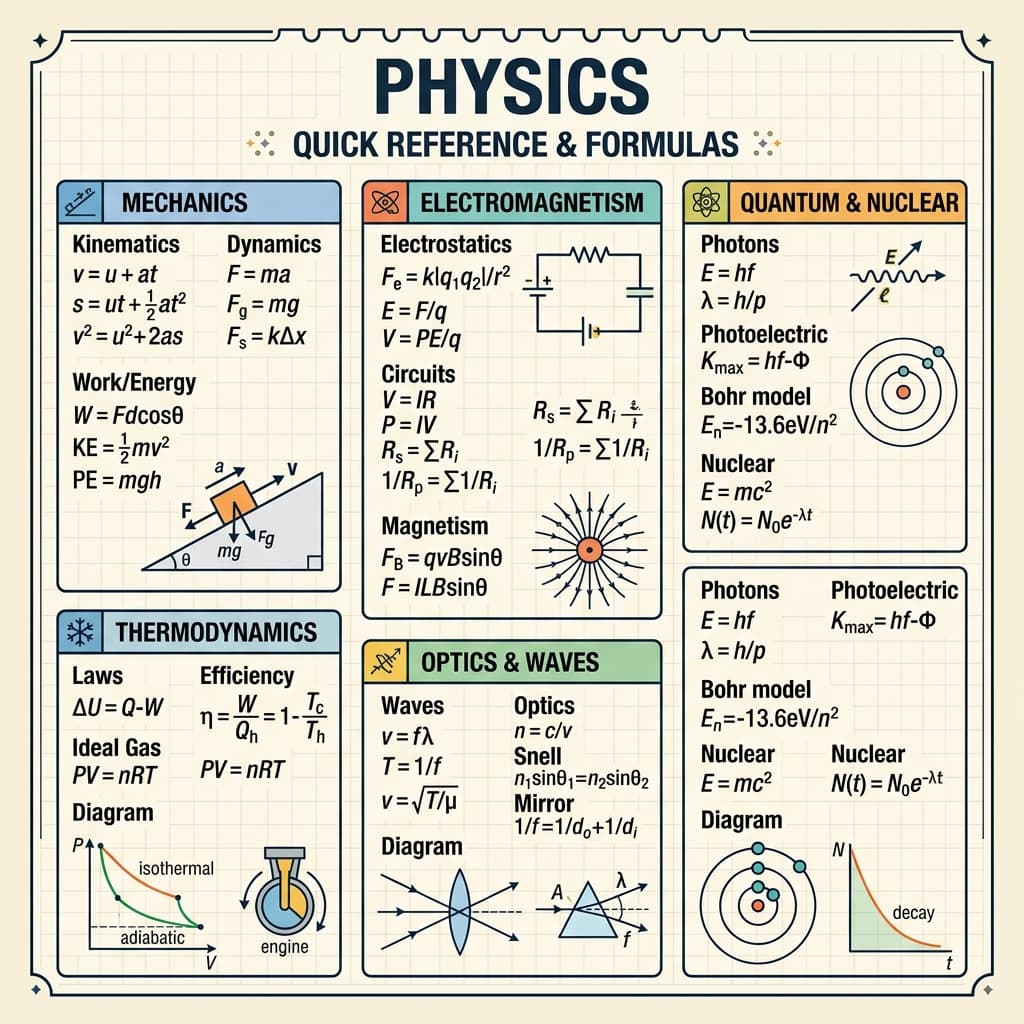 Physics Cheat Sheet